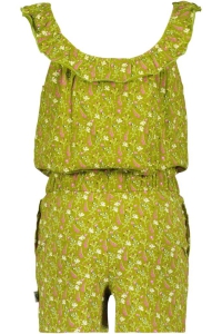 4President jumpsuit Lux aop army green flowers